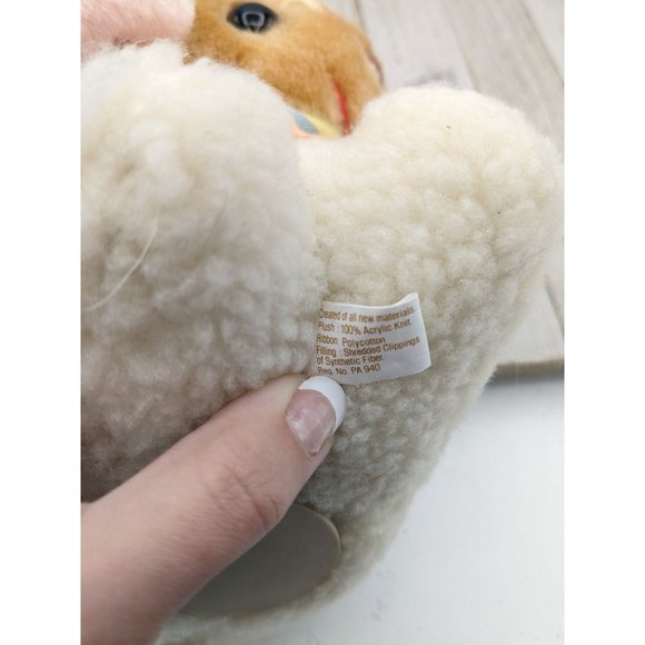 Vintage 1984 AVON Plush LAMB Bank w/ Stopper Stuffed Animal Toy - Picture 6 of 6